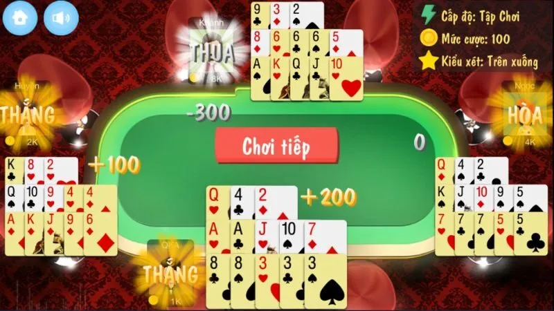 Các bộ bài trong Mậu Binh